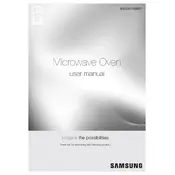 Samsung ME20H705MS Microwave manual cover