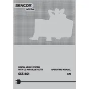 Sencor SSS 801 Audio System manual cover