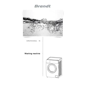 Brandt BAM84WSUA Washing Machine manual cover