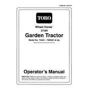 Toro Wheel Horse 314-H 73403 Tractor manual cover