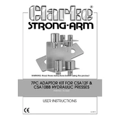 Clarke 7615060 7 Piece Adaptor Kit for CSA12F manual cover