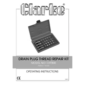 Clarke 1801800 CHT800 Drain Plug Thread Repair Kit manual cover