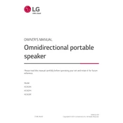 LG XO3QBK XO3QBK.DUSALLK Speaker manual cover