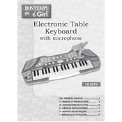 Bontempi 12 3771 Electronic Table Keyboard manual cover