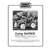 Power Wheels Mattel Camp Barbie Jeep 74780 Toy manual cover