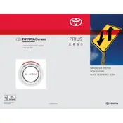 Toyota Prius Navigation 2013 Hatchback manual cover