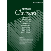 Yamaha Clavinova CLP-820 Piano manual cover