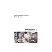 De Dietrich 6355ENX Refrigerator manual cover