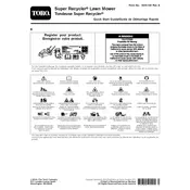 Toro Super Recycler 21382 Mower manual cover