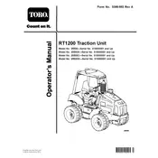 Toro RT1200 25500 Tractor manual cover