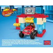 Mega Bloks Mattel Blaze Axle City Truck Wash DXF24 Construction Set manual cover