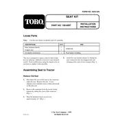 Toro 100-6097 Seat Kit manual cover