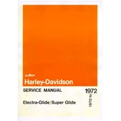 Harley-Davidson ELECTRA-GLIDE 1972 Motorcycle manual cover