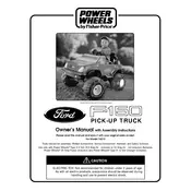 Power Wheels Mattel Ford F-150 Pick-Up Truck 74210 Toy manual cover