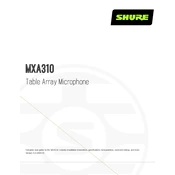 Shure MXA310 Microphone manual cover