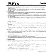 Yamaha DT10 Drum Trigger manual cover