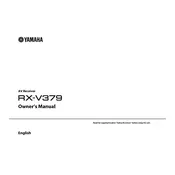 Yamaha RX-V379 Receiver manual cover