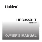 Uniden UBC355XLT Scanner manual cover