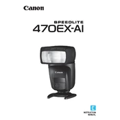 Canon Speedlite 470EX-AI manual cover