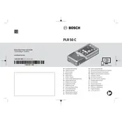 Bosch PLR 50 C Measure manual cover