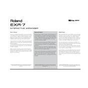 Roland EXR-7 manual cover