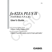 Casio fx-82ZA Plus II Calculator manual cover