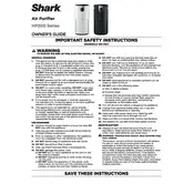 Shark HP200 Air Purifier manual cover