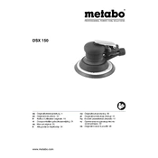 Metabo DSX 150 Sander manual cover