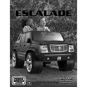 Power Wheels Mattel Cadillac Escalade Burgundy H0438 Toy manual cover