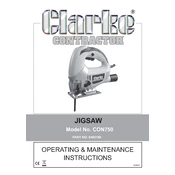 Clarke 6462180 CON750 Jigsaw manual cover