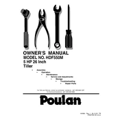 Poulan Pro HDF550M Tiller manual cover