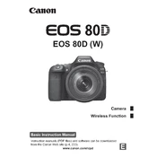 Canon EOS 80D (W) manual cover