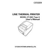 Citizen CT-S601 Type II Printer manual cover