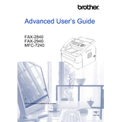 Brother FAX-2840 Advanced manual cover