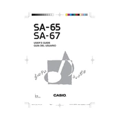 Casio SA65 Keyboard manual cover