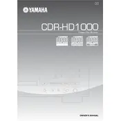 Yamaha CDR-HD1000 Recorder manual cover