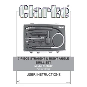 Clarke 1801622 CHT622 7-Piece Staight Right Angle Drill Set manual cover