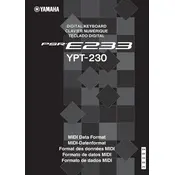 Yamaha PSR-E233 Keyboard manual cover