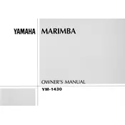 Yamaha YM-1430 Marimba manual cover