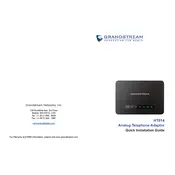 Grandstream HT814 Adaptor manual cover