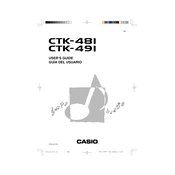 Casio CTK491 Keyboard manual cover