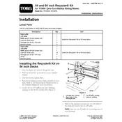 Toro Titan 54-inch 117-5313 Recycler Kit manual cover