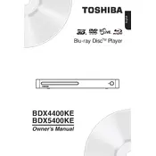 Toshiba BDX4400KE Disc Player manual cover