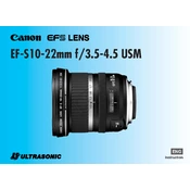 Canon Ultrasonic EF-S10-22mm f 3.5-4.5 USM manual cover