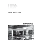 De Dietrich DTE1168X Hob manual cover