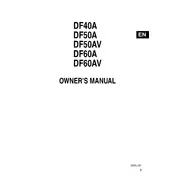 Suzuki DF40A 0 Outboard Engine manual cover