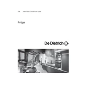 De Dietrich DRS1023J Refrigerator manual cover