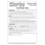 Clarke 6499680 CDDFTP Fuel Transfer Pump manual cover