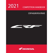 Honda CRF450R 2021 Motorcycle manual cover