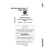 John Deere HPX 4X4 Diesel Gator Utility Vehicle manual cover